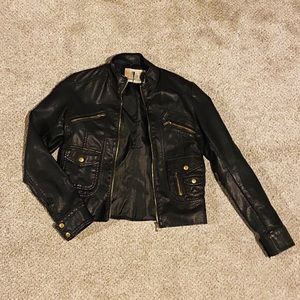 AMERICAN RAG CIE - LEATHER JACKET - SIZE XS